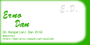 erno dan business card