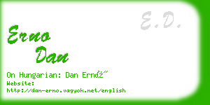 erno dan business card
